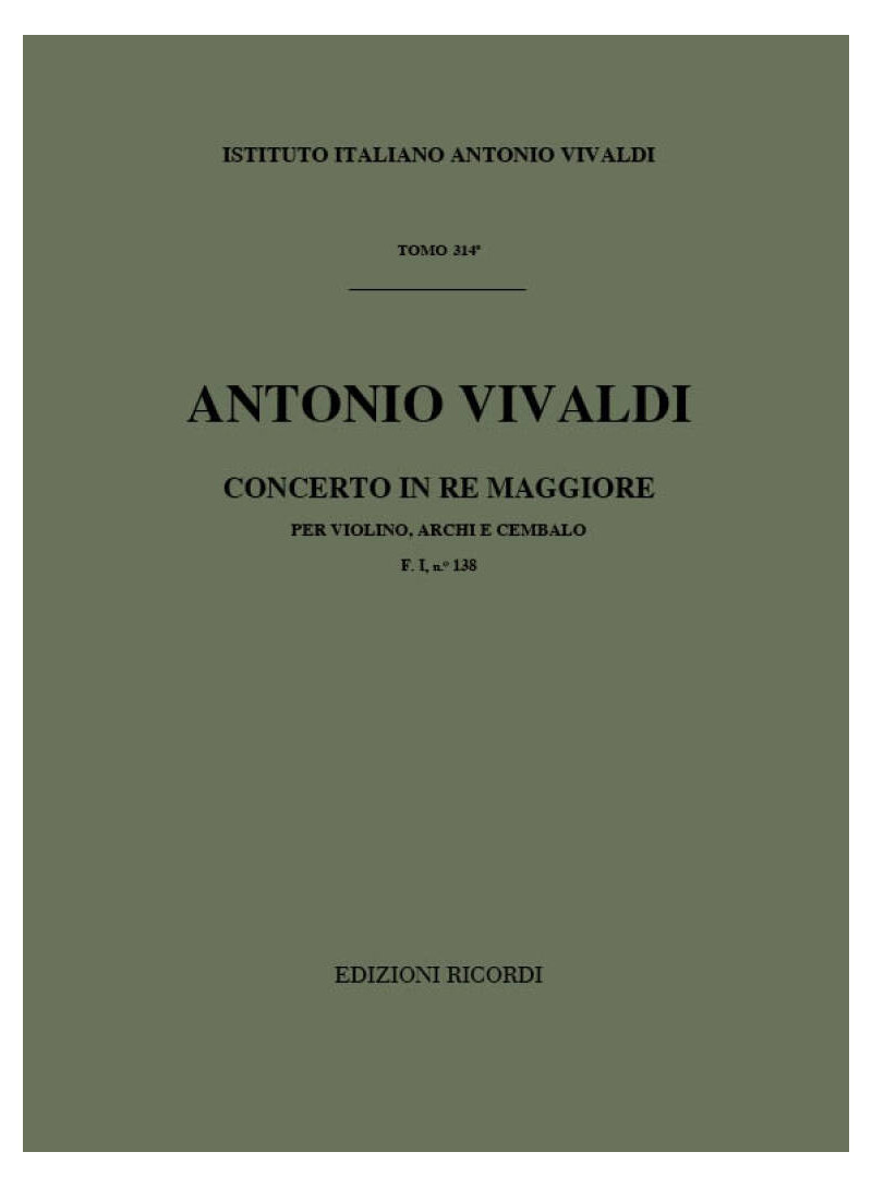 Concerto per violino in Re magg RV208