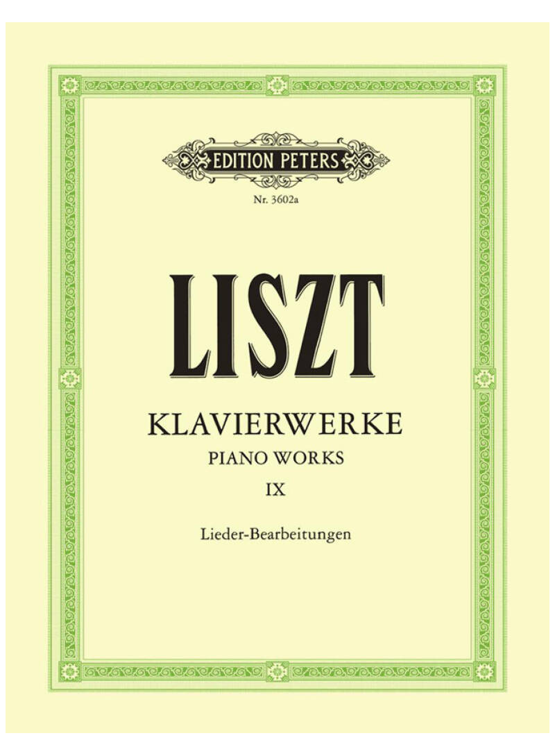 Klavierwerke 9: Lieder-Bearbeitungen