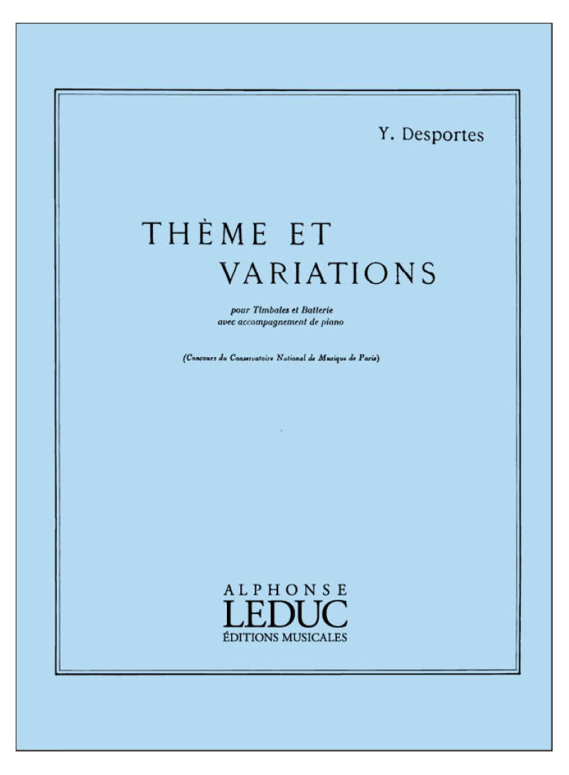 Thème et variations  - timpani drums  pf