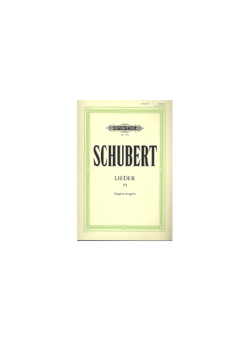 SCHUBERT - LIEDER VOL, 6