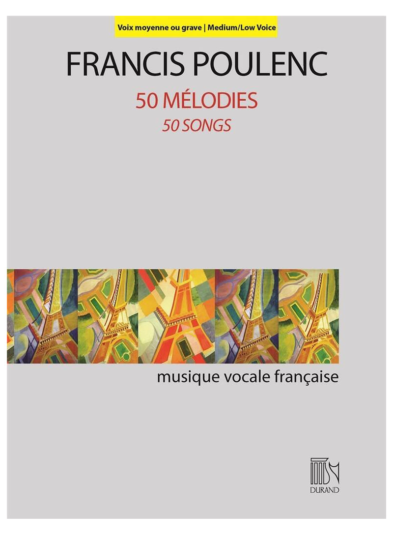 POULENC - 50 MELODIE - VOCE MEDIA - CANTO E PIANO