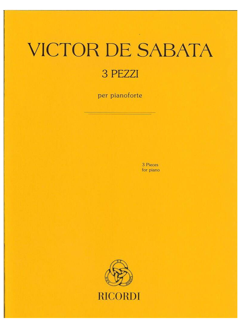 DE SABATA - TRE PEZZI - PIANOFORTE