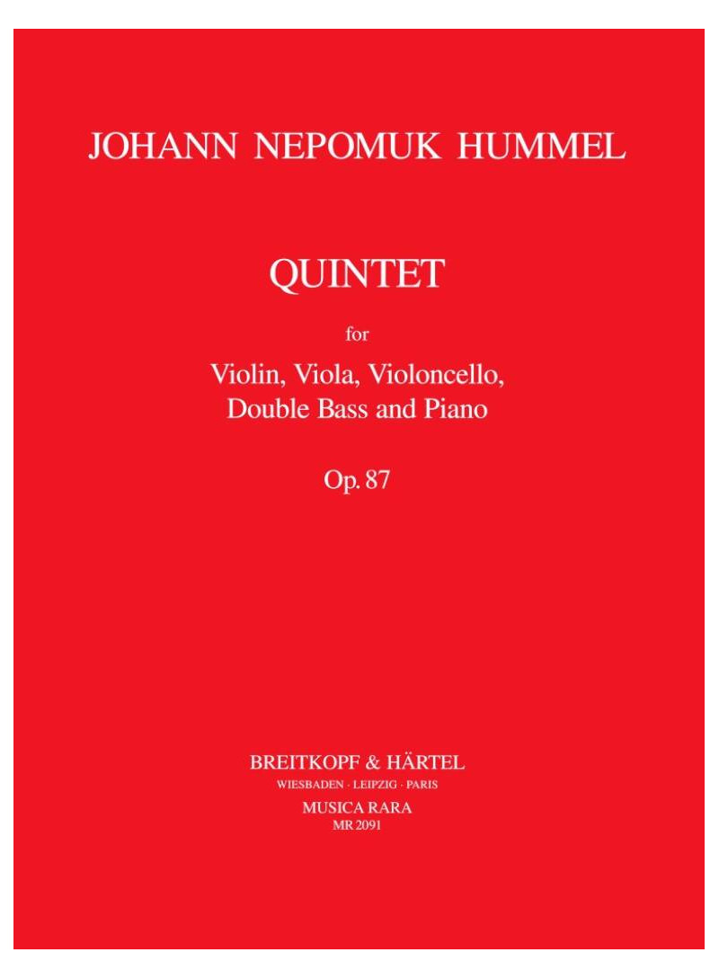 HUMMEL - QUINTETTO PIANO