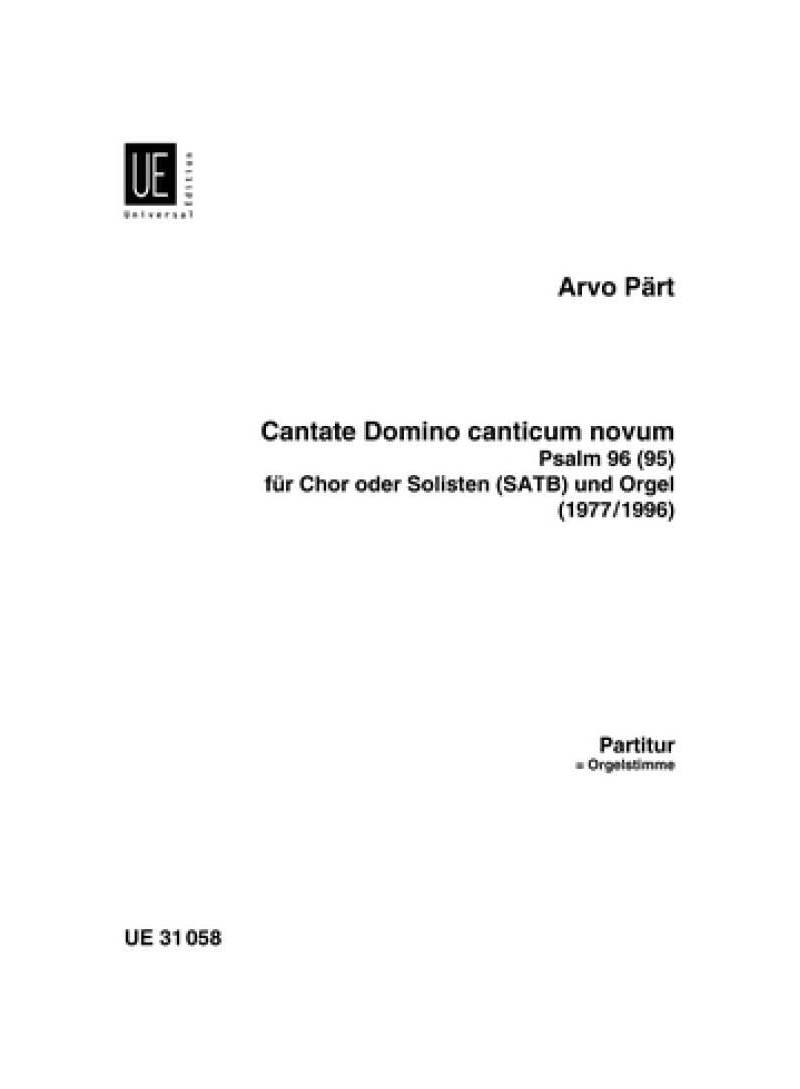 Cantate Domino Canticum Novum - coro e organo