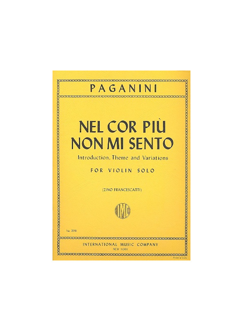 Paganini - cor non mi sento - paisiello - violino