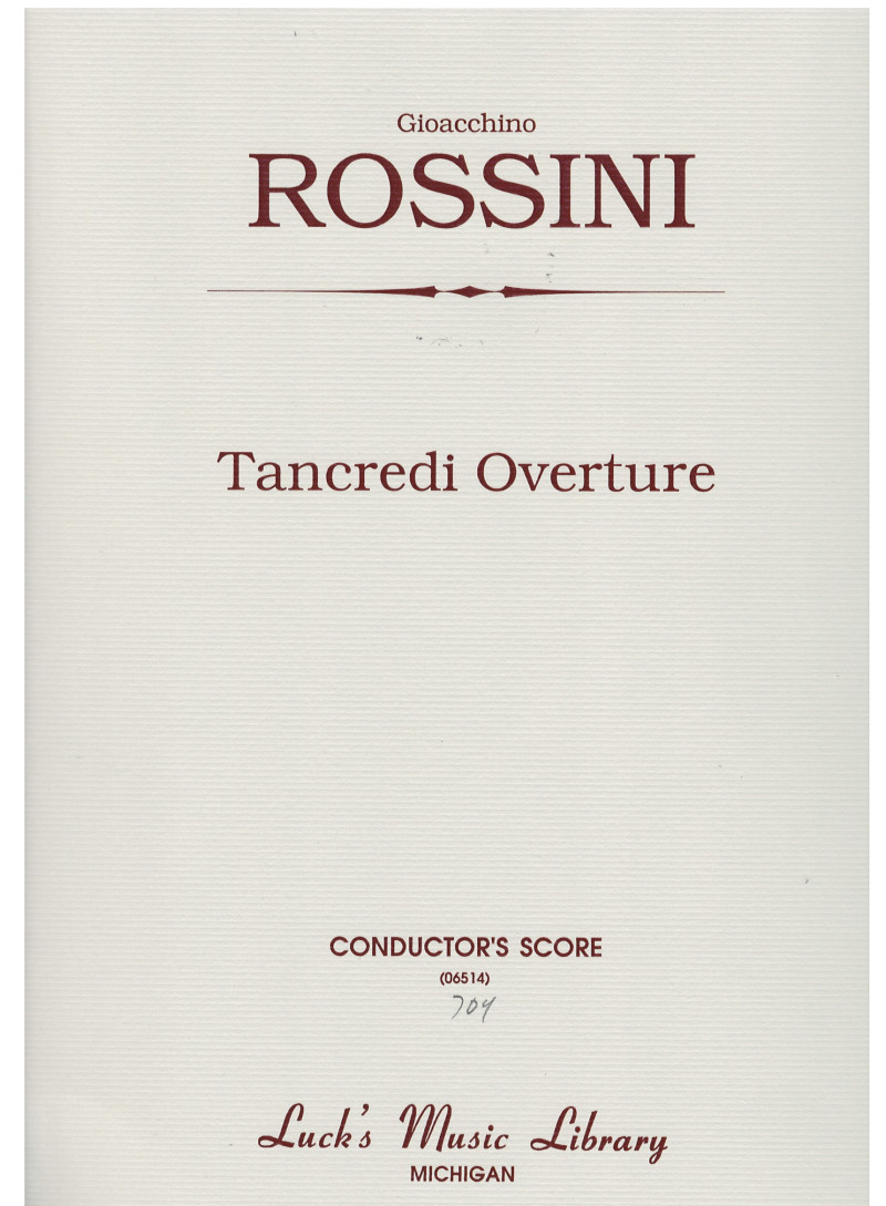 Tancredi - Rossini - Ouverture Partitura