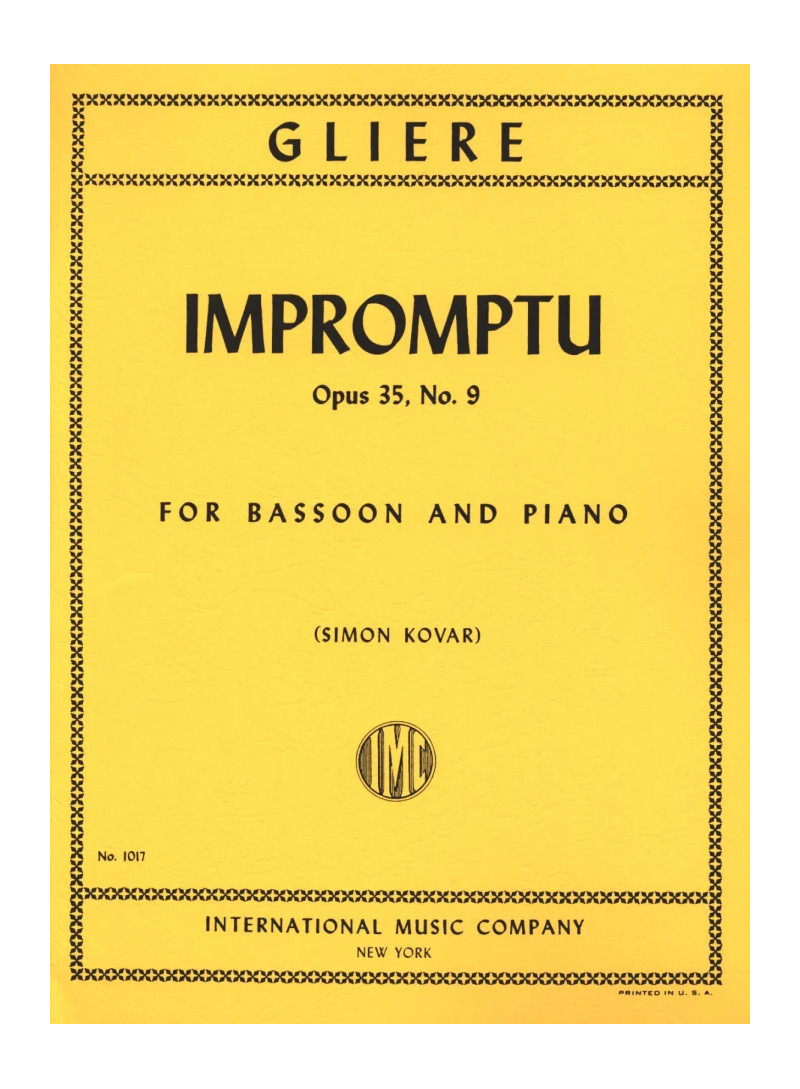 GLIEREN - FAGOTTO E PIANO - IMPROVVISO