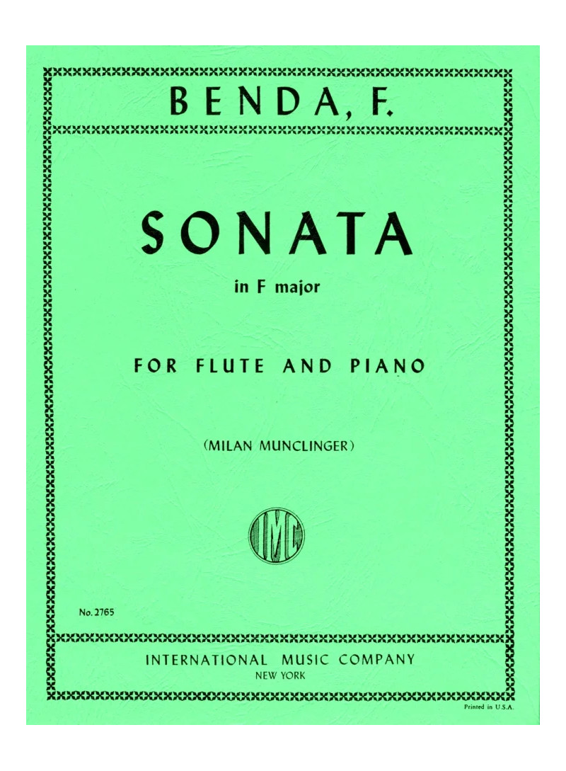 BENDA- SONATA IN FA - CANTO E PIANO