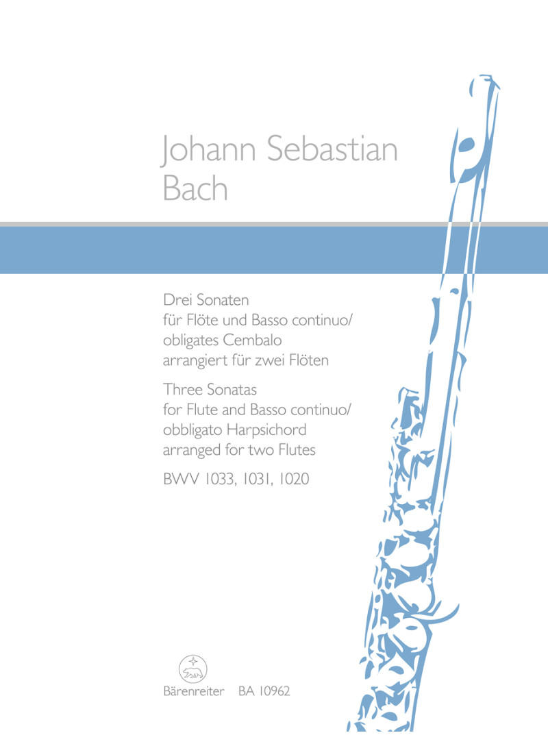 Tre sonate flauto e basso cont - bach JS - Barenreiter