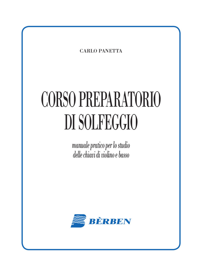 Corso preparatorio di solfeggio - PASETTA - CURCI