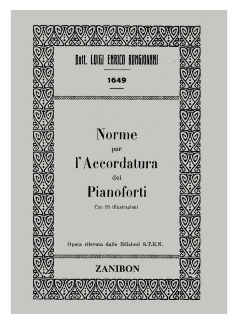 Norme per l'accordatura dei pianoforti - zanibon