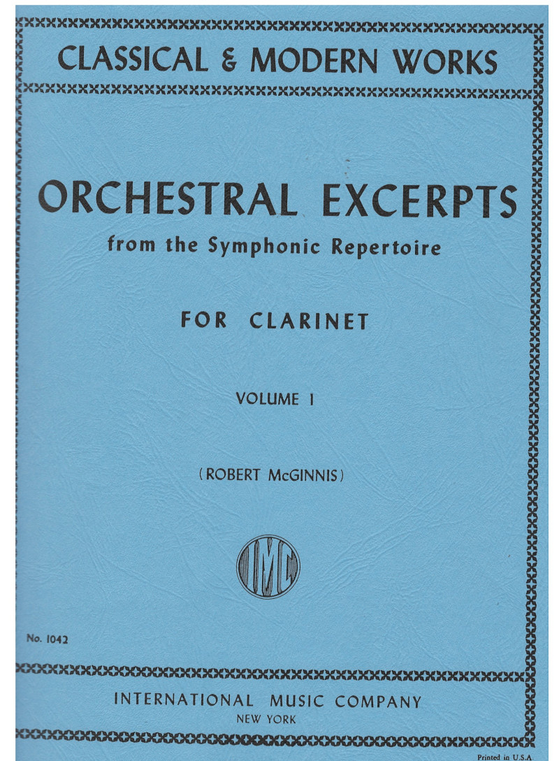 Orchestral Exerpts vol. 1 for clarinet