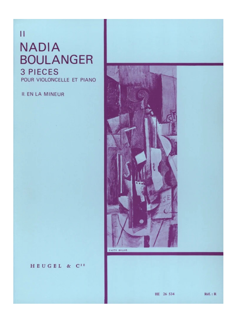 boulanger - tre pezzi la min - violoncello e piano