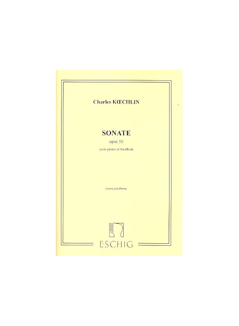 Sonate op.58 pour hautbois et piano