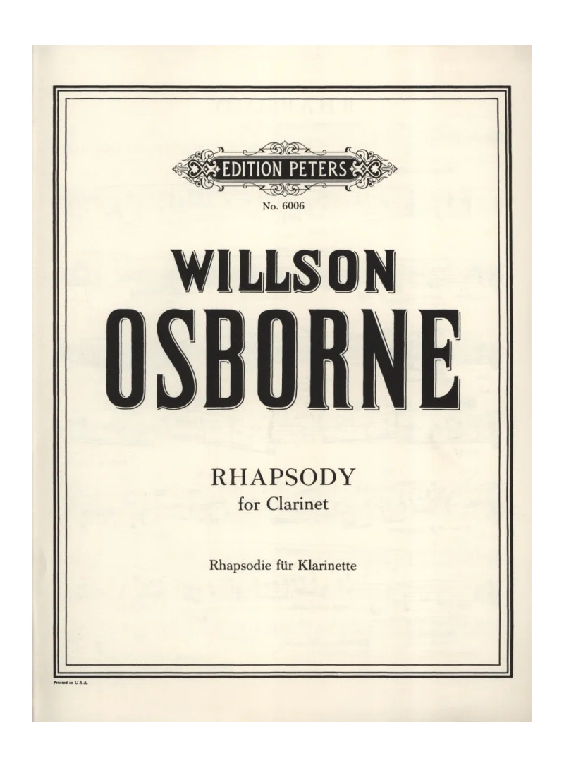 Clarinet - Rhapsody - Osborne