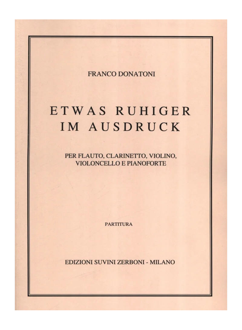 Etwas Ruhiger im Ausdruck