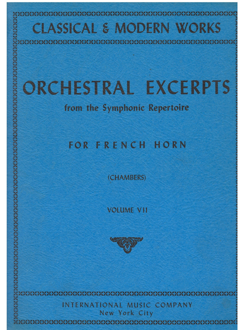 Orchestral Excerpts for french horn VII