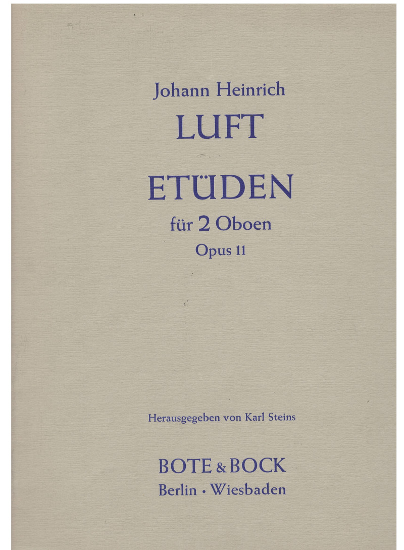 Etuden fur 2 oboen Op. 11