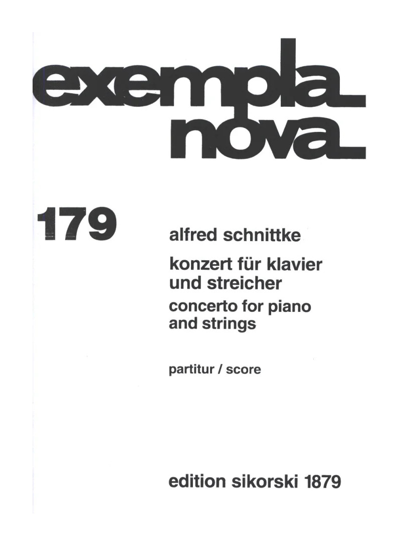 Schinttke - concerto per pianoforte ed archi