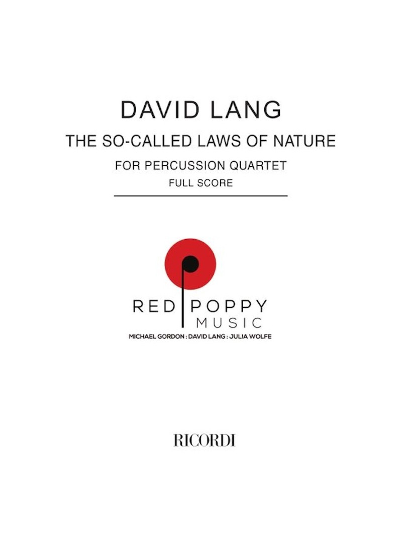 quattro percussioni -Laws of Nature - lang -