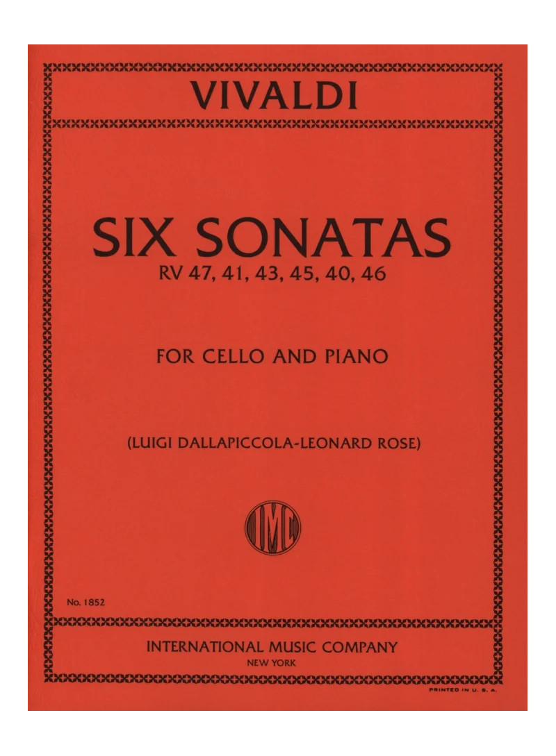 Six Sonatas for cello and piano