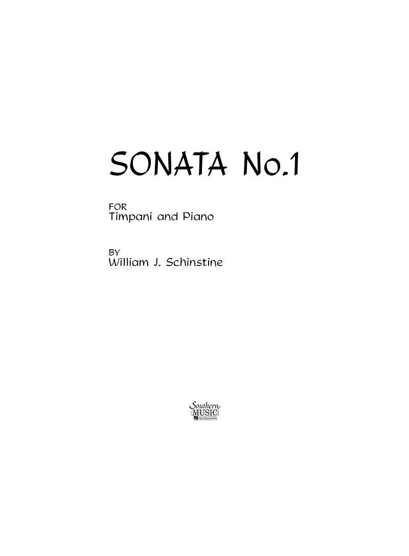 Sonata No. 1 for Timpani and Piano