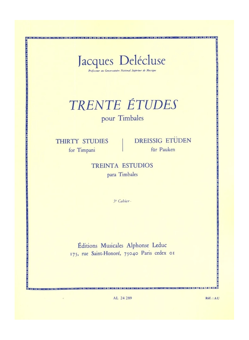 30 Etudes pour Timbales vol. 3