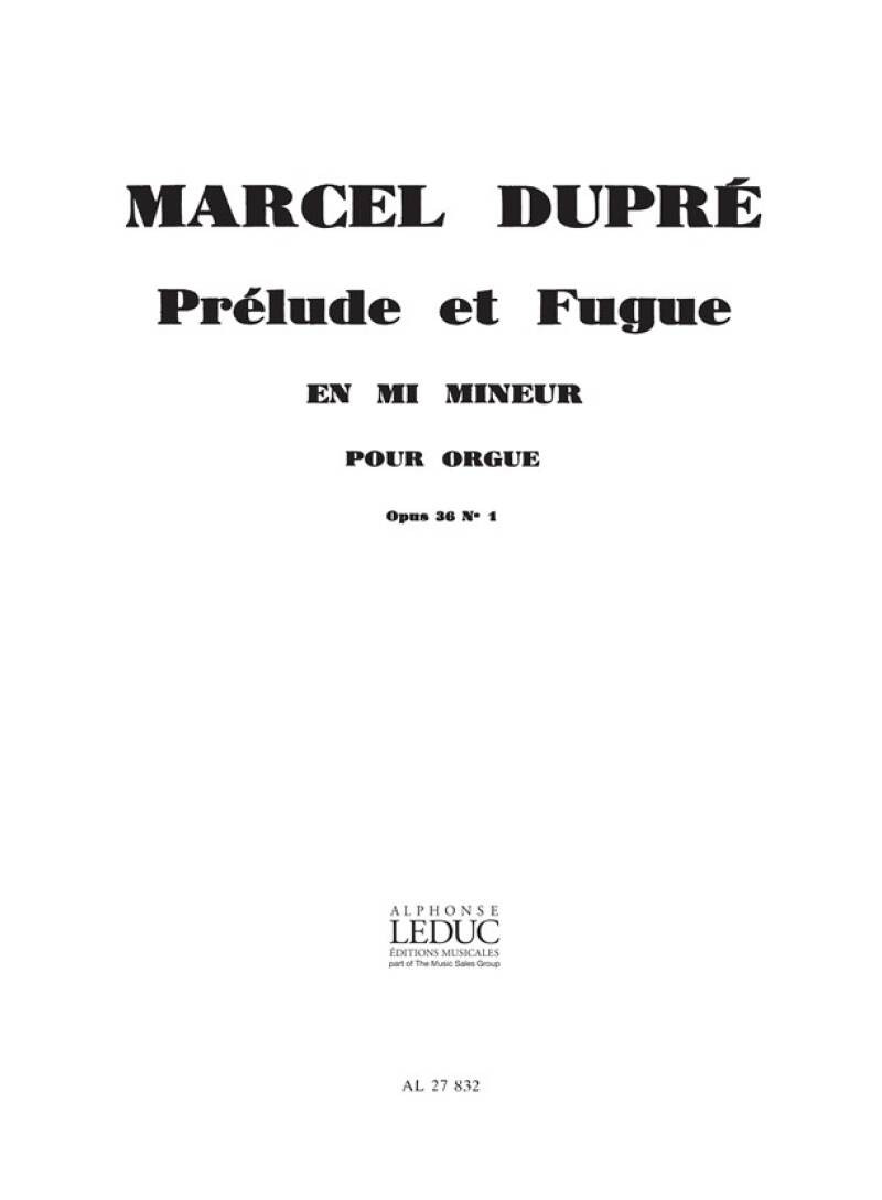 Prelude et Fugue in E minor