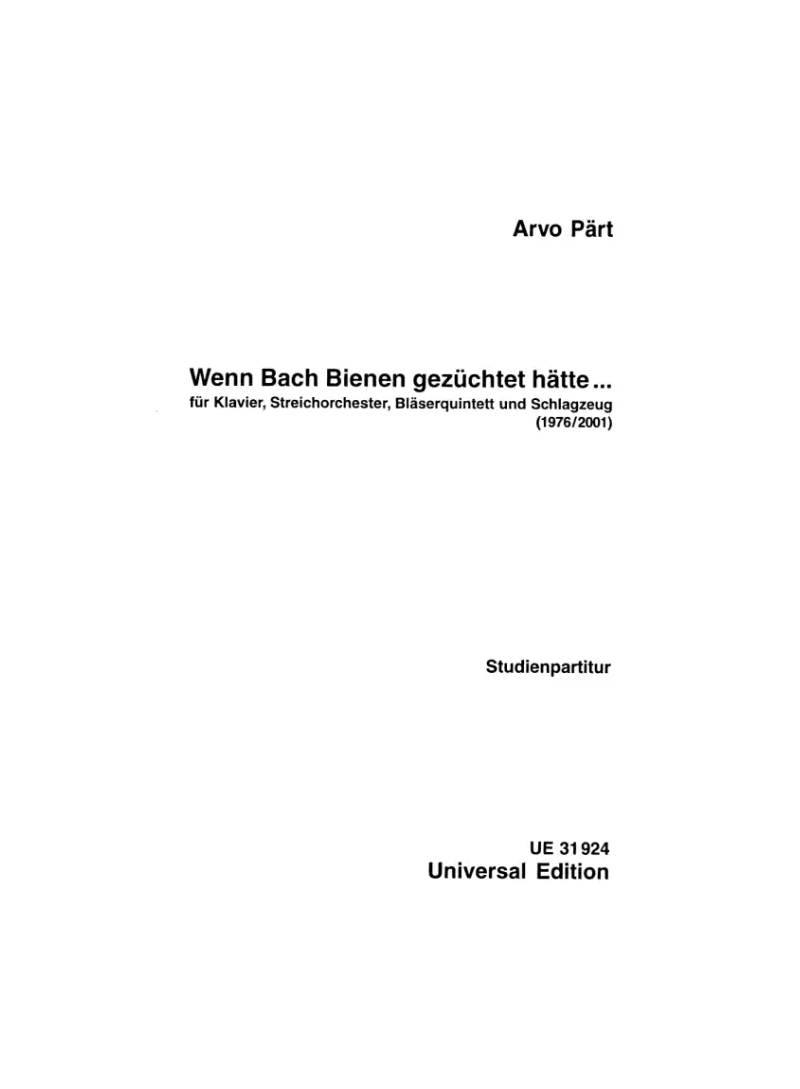 Wenn Bach Bienen gezüchtet hätte