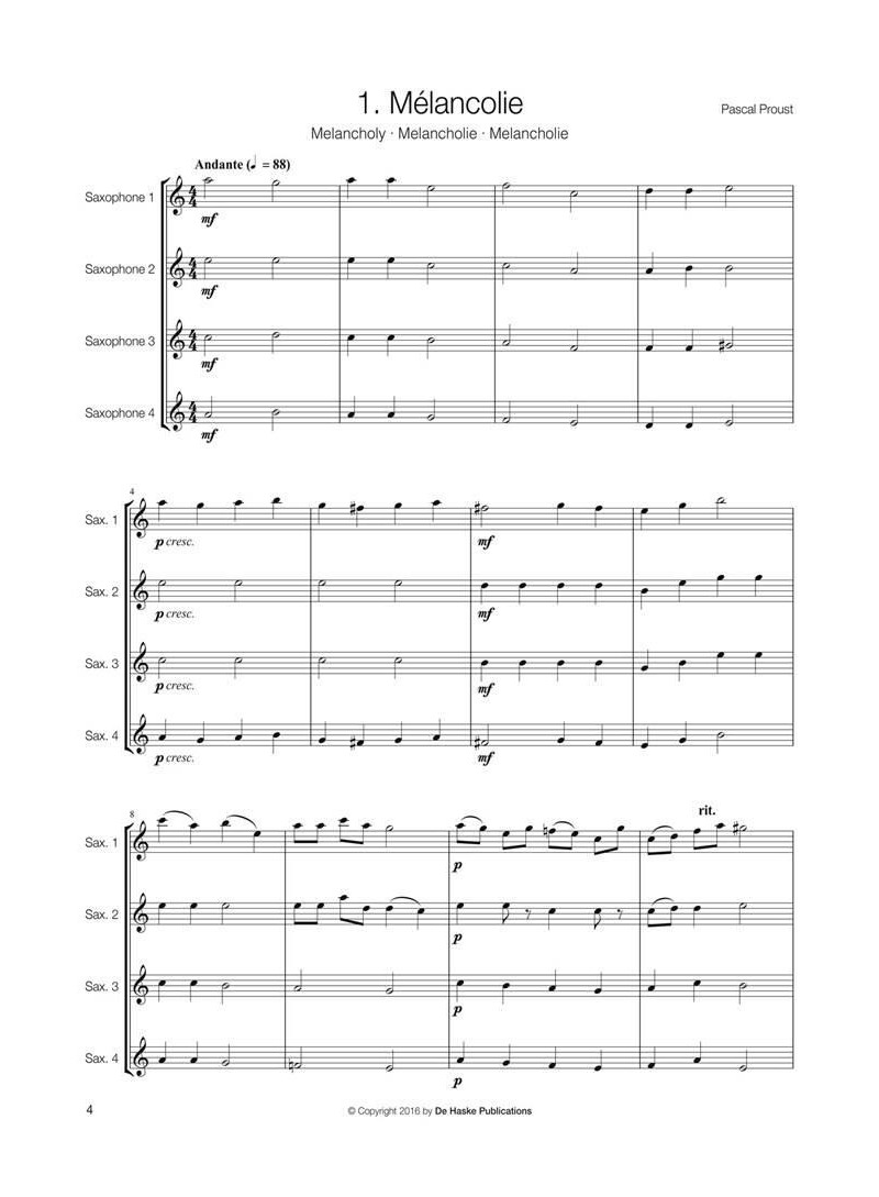 14 Easy Saxophone Quartets