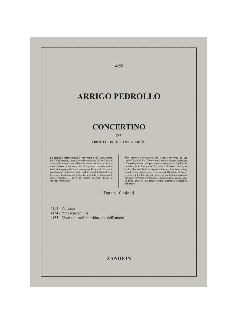 Concertino per oboe e orchestra d'archi