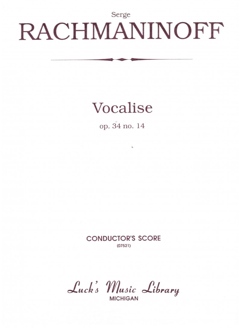 Vocalise in e, Op. 34, No. 14