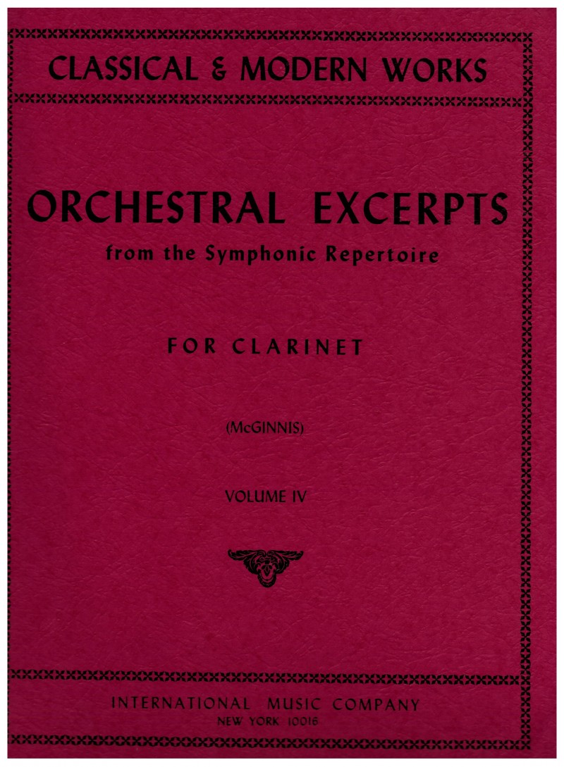 Orchestral Excerpts vol. 4 for clarinet