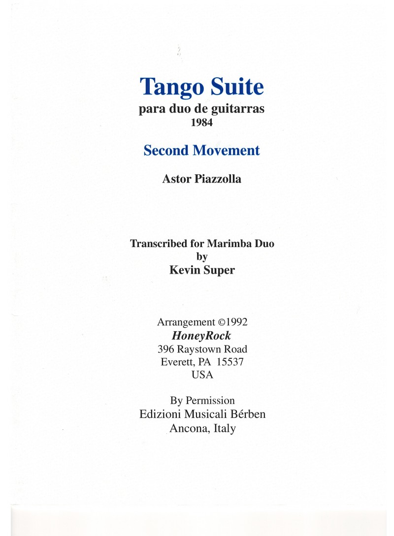 Tango Suite Second Movement