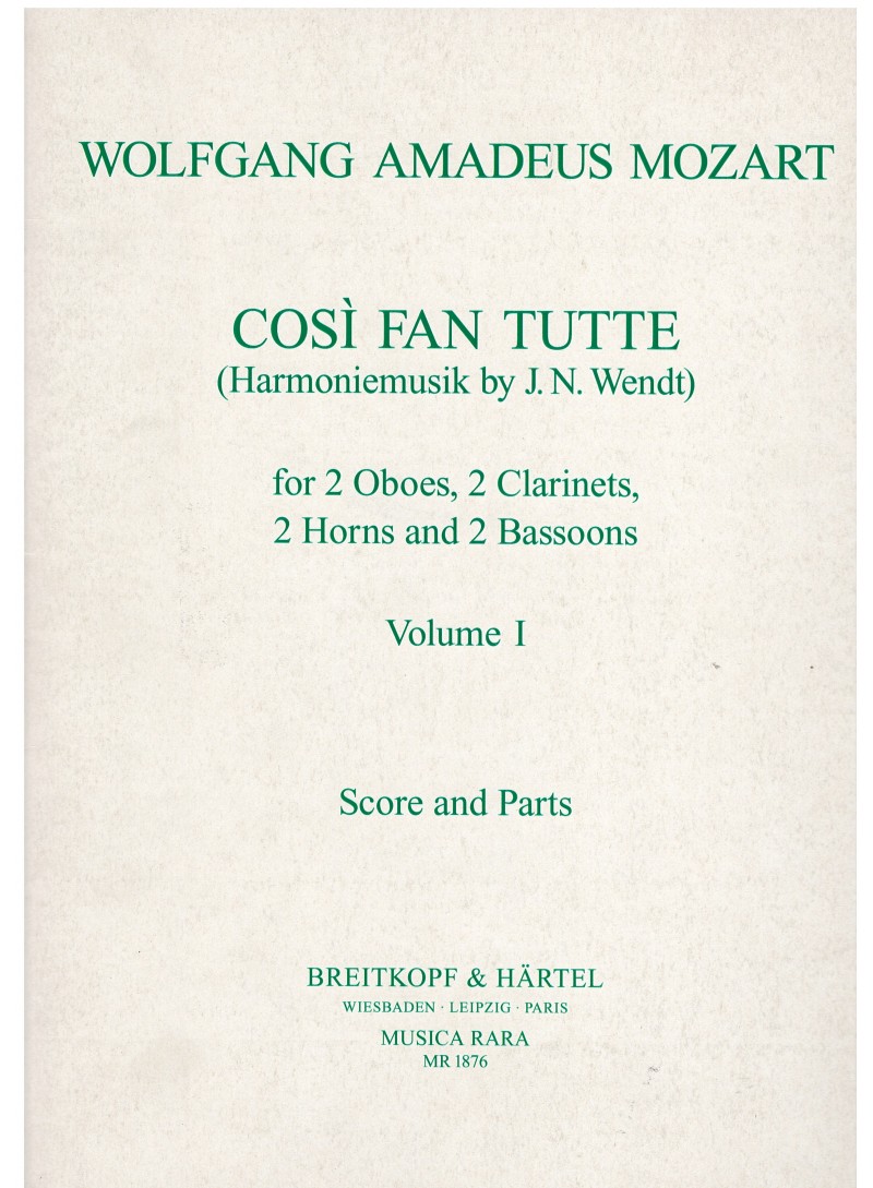 Così fan tutte K. 588 vol. 1