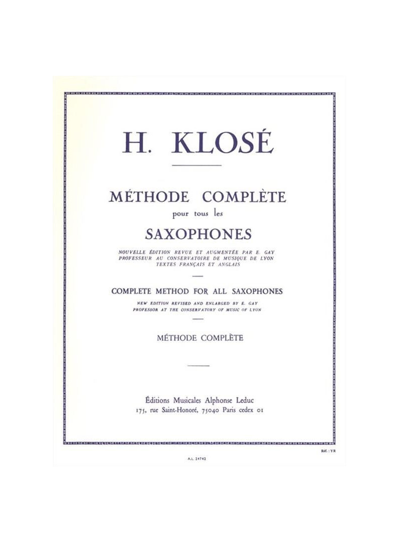 Methode complète de saxophone