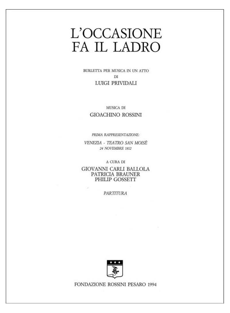 L'Occasione Fa Il Ladro - ed critica